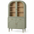 Vitrina de almacenamiento con formas arqueadas, verde